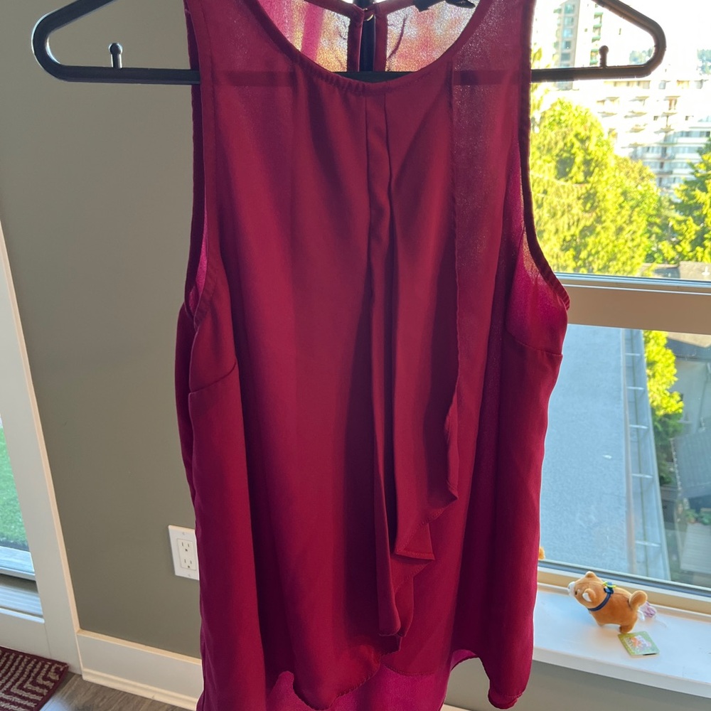 DYNAMITE |  Burgundy Tank Top - XS